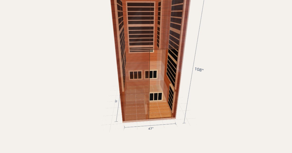 47"×66"×108" · 5 People · Cedar 3D preview